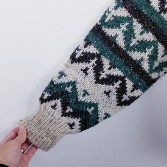 Peter England Vintage Wool Blend Shaker Stitch Sweater - Picture 7 of 7